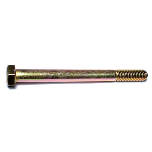 Midwest Fastener Grade 8, 5/8"-11 Hex Head Cap Screw, Zinc Yellow Steel, 7 in L, 10 PK 00799 - main